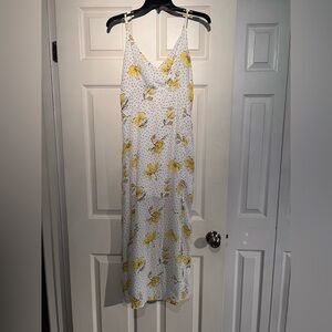 Abercrombie & Fitch White and Yellow Floral Maxi Dress
